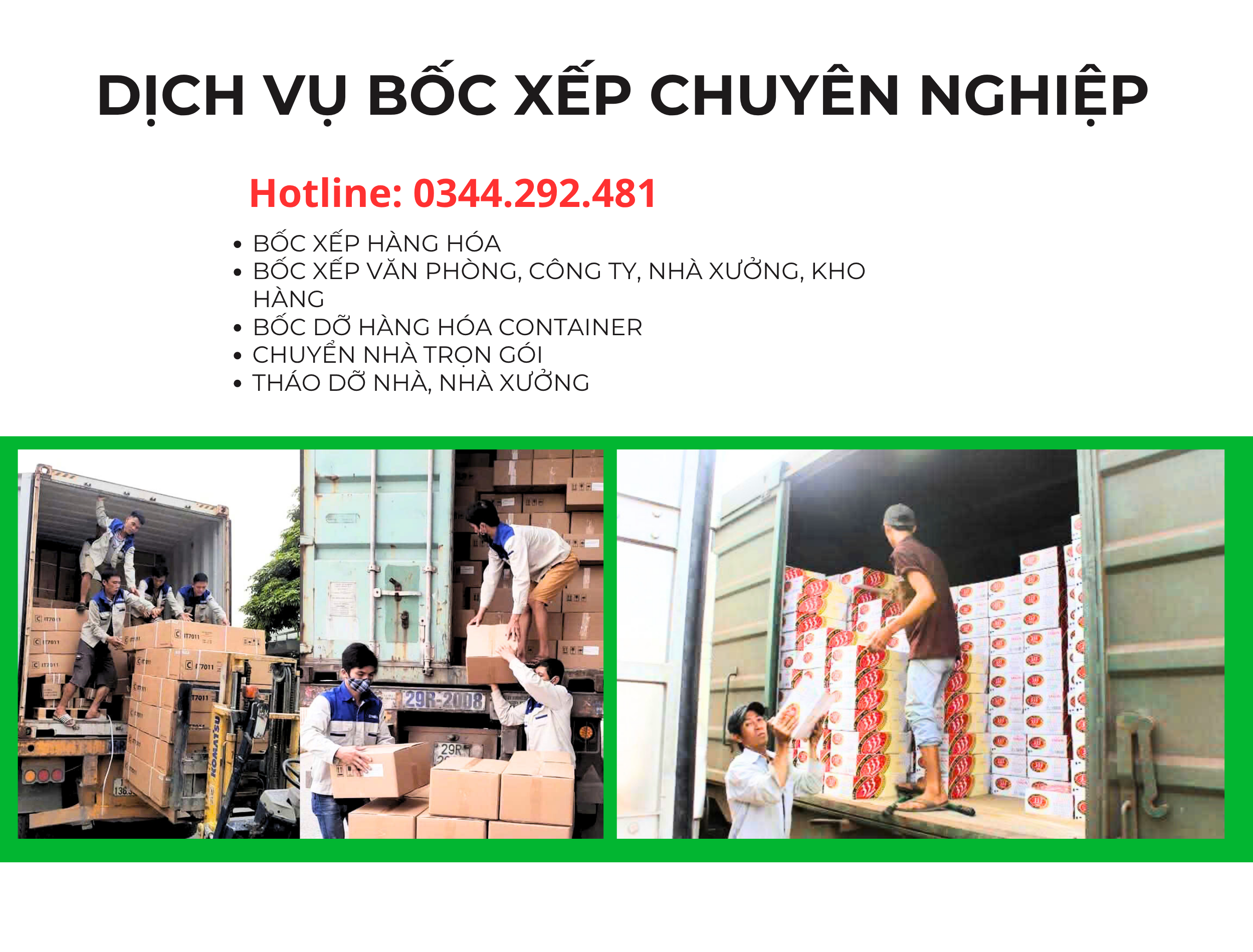 Dịch Vụ Bốc Xếp Tphcm